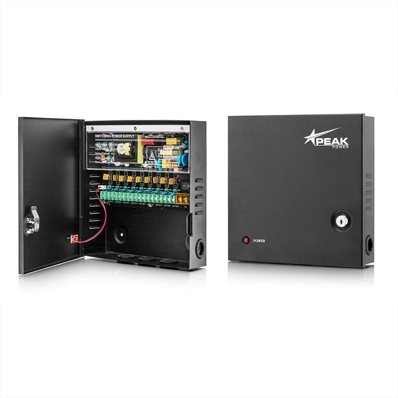 Peak Power Peak Power CCTV 9 Way Power Supply S01210-09C